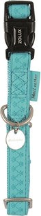 Macleather halsband blauw - 15 mm x 20-40 cm