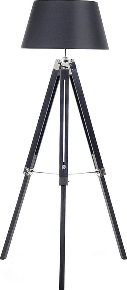 MADEIRA - Staande lamp - Zwart - Dennenhout