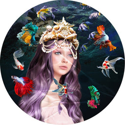 Melli Mello Inside a Fantasy Wallcircle Blue