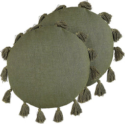 MADIA - Sierkussen set van 2 - Groen - 45 x 45 cm - Katoen