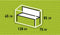 Madison - Afdekhoes - tuinbank - 130x75x65 - cm - grijs