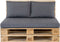 Madison - Palletkussen - Loungekussen - Zitkussen - 120x80cm - Outdoor Panama Grijs - Tuinkussen