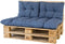 Madison - Palletkussen - Loungekussen - Zitkussen - 120x80cm - Florance Saffier Blauw - Tuinkussen