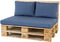 Madison - Panama Saffier Blauw - Palletkussen - Loungekussen - Zitkussen - 120x80cm