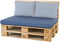 Madison - Panama Saffier Blauw - Palletkussen - Loungekussen - Zitkussen - 120x80cm
