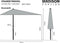 Madison - Parasol Asymetrisch Sideway - Ecru - 360x220