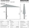 Madison - Parasol Asymmetric Sideways Light Grey - 360x220 - Grijs