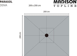 Madison - Parasol - Denia - 200x200 - cm - taupe