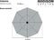 Madison - Parasol Paros II Round Light Grey - 300cm - Grijs