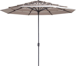 Madison - Parasol Syros Open Air Round Ecru - 350cm - Beige