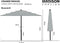 Madison - Parasol Syros Open Air Round Grey - 350cm - Grijs