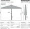 Madison - Parasol Syros - Rond - 350cm - Groen