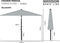Madison - Parasol Tenerife Round Grey - 300cm - Grijs