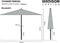 Madison - Parasol Timor - Rond - 400cm - Beige