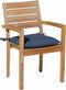 Madison Toscane Zitkussen - Outdoor - Panama Safier Blue - 46x46 - Bruin