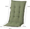 Madison - Tuinkussen - Universeel - Hoge Rug - Saliegroen - 123x50cm - Groen - Tuinstoelkussen - Standenstoel kussen