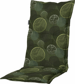 Madison - Tuinstoelkussen - 123cm x 50cm - Circle Groen - Tuinkussen