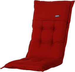 Madison - Tuinstoelkussen - 123cm x 50cm - Rib Rood - Tuinkussen