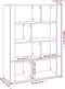 vidaXL - Dressoir - 80x30x106 - cm - bewerkt - hout - bruin - eikenkleur