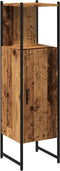 vidaXL - Badkamerkast - 33x33x120,5 - cm - bewerkt - hout - oud - houtkleurig