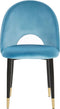 MAGALIA - Eetkamerstoel - Blauw - Fluweel
