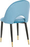 MAGALIA - Eetkamerstoel - Blauw - Fluweel