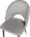 MAGALIA - Eetkamerstoel - Grijs - Fluweel