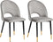 MAGALIA - Eetkamerstoel - Grijs - Fluweel