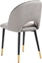 MAGALIA - Eetkamerstoel - Grijs - Fluweel