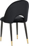MAGALIA - Eetkamerstoel - Zwart - Fluweel
