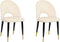 MAGALIA - Eetkamerstoelen set - Beige - Fluweel