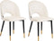 MAGALIA - Eetkamerstoelen set - Beige - Fluweel