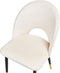 MAGALIA - Eetkamerstoelen set - Beige - Fluweel