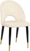 MAGALIA - Eetkamerstoelen set - Beige - Fluweel