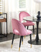 MAGALIA - Eetkamerstoelen set - Roze - Fluweel