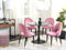 MAGALIA - Eetkamerstoelen set - Roze - Fluweel