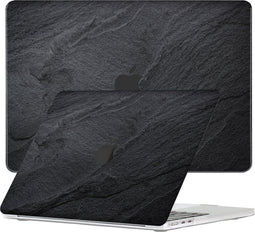 Lunso Geschikt voor MacBook Air 15 inch (2023-2025) cover hoes - case - Black Stone