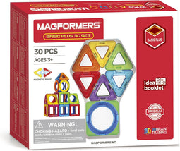 Magformers Basic Plus Set- bouwset 30 stuks- magnetisch speelgoed- speelgoed 3,4,5,6,7 jaar jongens en meisjes– Montessori speelgoed- educatief speelgoed- constructie speelgoed