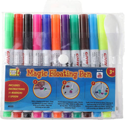 Magic Floating pennen set - 11 viltstiften inclusief lepel - Voor kinderen - Uitwasbaar - Magisch - WaterStiften - Water stiften