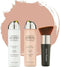 Magic Minerals AirBrush Foundation 3-delige set by Jerome Alexander – Bright/Light – Foundation en LiquidSilk Airbrush Primer kit – Met gratis Kabuki kwast - Make-up met een natuurlijke dekking