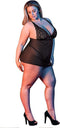 Magic Silk Babydoll met Open Rug en G-String Set - M black S/M