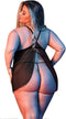 Magic Silk Babydoll met Open Rug en G-String Set - M black S/M