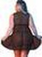 Magic Silk Babydoll met Open Rug & G-String Set - M black L/X