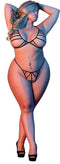 Magic Silk BH & G-String Set met Bandjes - M black L/X
