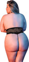 Magic Silk Diepe Inkijk Halter Teddy - M black L/X