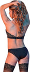 Magic Silk Halter Bandeaux & Panty Set - M black L/X