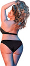Magic Silk Halter Bandeaux & Panty Set - M black L/X
