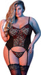 Magic Silk Merry Widow & G-String Set - M black L/X