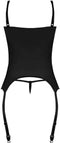 Magic Silk Merry Widow & G-String Set - M black L/X