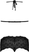 Magic Silk Triangel BH & Brutale Korte Set - M black L/X
